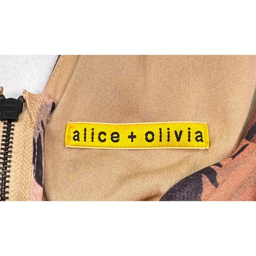 Alice + Olivia Silk Blush Floral Print Mini Dress Size Small Gossip Girl - Picture 5 of 10